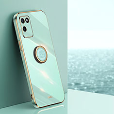 Coque Ultra Fine Silicone Souple Housse Etui avec Support Bague Anneau Aimante Magnetique XL1 pour Realme V11s 5G Vert