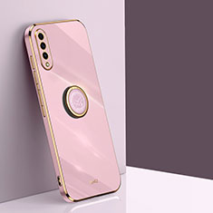 Coque Ultra Fine Silicone Souple Housse Etui avec Support Bague Anneau Aimante Magnetique XL1 pour Samsung Galaxy A30S Rose