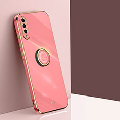 Coque Ultra Fine Silicone Souple Housse Etui avec Support Bague Anneau Aimante Magnetique XL1 pour Samsung Galaxy A30S Rose Rouge