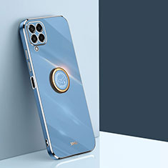 Coque Ultra Fine Silicone Souple Housse Etui avec Support Bague Anneau Aimante Magnetique XL1 pour Samsung Galaxy M33 5G Bleu