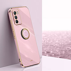 Coque Ultra Fine Silicone Souple Housse Etui avec Support Bague Anneau Aimante Magnetique XL1 pour Vivo iQOO 9 SE 5G Rose