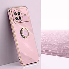 Coque Ultra Fine Silicone Souple Housse Etui avec Support Bague Anneau Aimante Magnetique XL1 pour Vivo X Note Rose