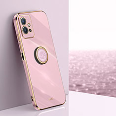 Coque Ultra Fine Silicone Souple Housse Etui avec Support Bague Anneau Aimante Magnetique XL1 pour Vivo Y30 5G Rose