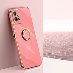 Coque Ultra Fine Silicone Souple Housse Etui avec Support Bague Anneau Aimante Magnetique XL1 pour Vivo Y52t 5G Rose Rouge