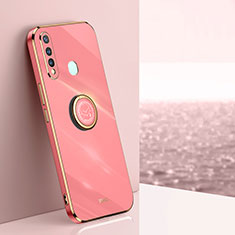 Coque Ultra Fine Silicone Souple Housse Etui avec Support Bague Anneau Aimante Magnetique XL1 pour Vivo Y5s Rose Rouge