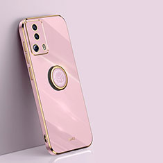 Coque Ultra Fine Silicone Souple Housse Etui avec Support Bague Anneau Aimante Magnetique XL1 pour Xiaomi Civi 2 5G Rose