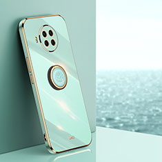 Coque Ultra Fine Silicone Souple Housse Etui avec Support Bague Anneau Aimante Magnetique XL1 pour Xiaomi Mi 10i 5G Vert
