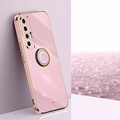 Coque Ultra Fine Silicone Souple Housse Etui avec Support Bague Anneau Aimante Magnetique XL1 pour Xiaomi Mi 10S 5G Rose