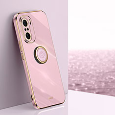 Coque Ultra Fine Silicone Souple Housse Etui avec Support Bague Anneau Aimante Magnetique XL1 pour Xiaomi Mi 11X Pro 5G Rose