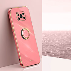 Coque Ultra Fine Silicone Souple Housse Etui avec Support Bague Anneau Aimante Magnetique XL1 pour Xiaomi Poco X3 NFC Rose Rouge