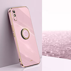 Coque Ultra Fine Silicone Souple Housse Etui avec Support Bague Anneau Aimante Magnetique XL1 pour Xiaomi Redmi 9i Rose