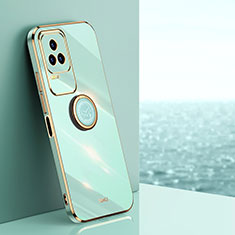 Coque Ultra Fine Silicone Souple Housse Etui avec Support Bague Anneau Aimante Magnetique XL1 pour Xiaomi Redmi K50 Pro 5G Vert