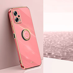 Coque Ultra Fine Silicone Souple Housse Etui avec Support Bague Anneau Aimante Magnetique XL1 pour Xiaomi Redmi K50i 5G Rose Rouge