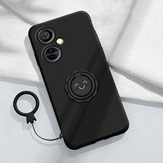 Coque Ultra Fine Silicone Souple Housse Etui avec Support Bague Anneau Aimante Magnetique Z01 pour OnePlus Nord CE 3 Lite 5G Noir