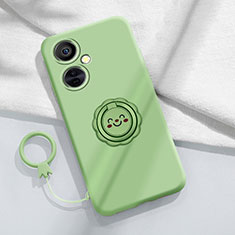 Coque Ultra Fine Silicone Souple Housse Etui avec Support Bague Anneau Aimante Magnetique Z01 pour OnePlus Nord N30 5G Vert