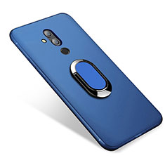 Coque Ultra Fine Silicone Souple Housse Etui avec Support Bague Anneau Aimante pour Huawei Mate 20 Lite Bleu