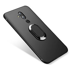 Coque Ultra Fine Silicone Souple Housse Etui avec Support Bague Anneau Aimante pour Huawei Mate 20 Lite Noir