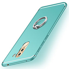 Coque Ultra Fine Silicone Souple Housse Etui avec Support Bague Anneau pour Huawei Honor 6X Pro Vert