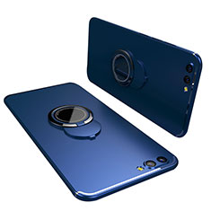 Coque Ultra Fine Silicone Souple Housse Etui avec Support Bague Anneau pour Huawei Honor V10 Bleu