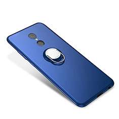 Coque Ultra Fine Silicone Souple Housse Etui avec Support Bague Anneau pour Xiaomi Redmi 5 Bleu