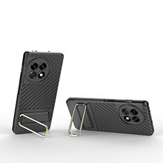 Coque Ultra Fine Silicone Souple Housse Etui avec Support KC1 pour OnePlus Ace 2 Pro 5G Noir