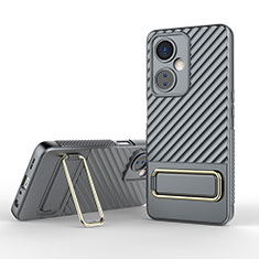 Coque Ultra Fine Silicone Souple Housse Etui avec Support KC1 pour OnePlus Nord CE 3 5G Gris