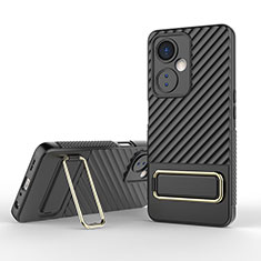 Coque Ultra Fine Silicone Souple Housse Etui avec Support KC1 pour OnePlus Nord CE 3 5G Noir