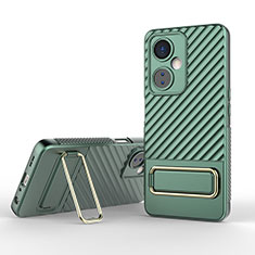 Coque Ultra Fine Silicone Souple Housse Etui avec Support KC1 pour OnePlus Nord CE 3 5G Vert