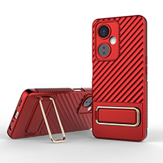 Coque Ultra Fine Silicone Souple Housse Etui avec Support KC1 pour OnePlus Nord CE 3 Lite 5G Rouge