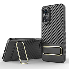 Coque Ultra Fine Silicone Souple Housse Etui avec Support KC1 pour Oppo Reno8 T 4G Noir