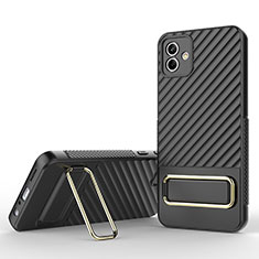 Coque Ultra Fine Silicone Souple Housse Etui avec Support KC1 pour Samsung Galaxy A04 4G Noir