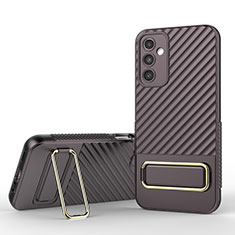 Coque Ultra Fine Silicone Souple Housse Etui avec Support KC1 pour Samsung Galaxy Jump3 5G Marron