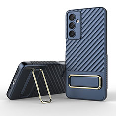 Coque Ultra Fine Silicone Souple Housse Etui avec Support KC1 pour Samsung Galaxy M54 5G Bleu