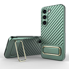 Coque Ultra Fine Silicone Souple Housse Etui avec Support KC1 pour Samsung Galaxy S23 5G Vert