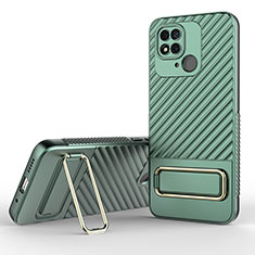 Coque Ultra Fine Silicone Souple Housse Etui avec Support KC1 pour Xiaomi Redmi 10 Power Vert