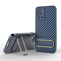 Coque Ultra Fine Silicone Souple Housse Etui avec Support KC1 pour Xiaomi Redmi 10 Prime Bleu