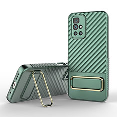 Coque Ultra Fine Silicone Souple Housse Etui avec Support KC1 pour Xiaomi Redmi 10 Prime Vert