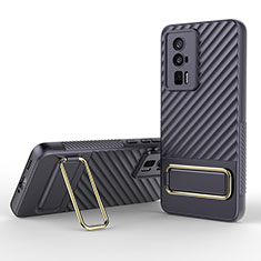 Coque Ultra Fine Silicone Souple Housse Etui avec Support KC1 pour Xiaomi Redmi K60 5G Violet Clair