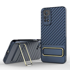 Coque Ultra Fine Silicone Souple Housse Etui avec Support KC1 pour Xiaomi Redmi Note 11 4G (2022) Bleu