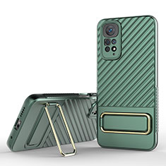 Coque Ultra Fine Silicone Souple Housse Etui avec Support KC1 pour Xiaomi Redmi Note 11S 4G Vert