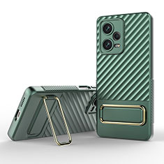 Coque Ultra Fine Silicone Souple Housse Etui avec Support KC1 pour Xiaomi Redmi Note 12 Explorer Vert