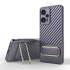 Coque Ultra Fine Silicone Souple Housse Etui avec Support KC1 pour Xiaomi Redmi Note 12 Turbo 5G Violet Clair