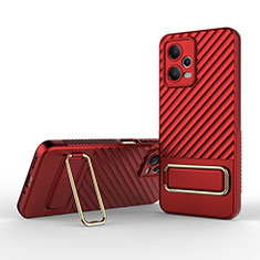 Coque Ultra Fine Silicone Souple Housse Etui avec Support KC2 pour Xiaomi Poco X5 5G Rouge