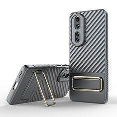 Coque Ultra Fine Silicone Souple Housse Etui avec Support KC3 pour Huawei Honor 80 Pro 5G Gris