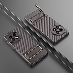 Coque Ultra Fine Silicone Souple Housse Etui avec Support KC3 pour OnePlus Ace 2 5G Marron