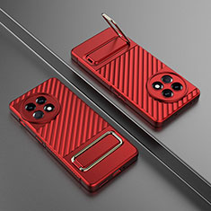 Coque Ultra Fine Silicone Souple Housse Etui avec Support KC3 pour OnePlus Ace 2 5G Rouge