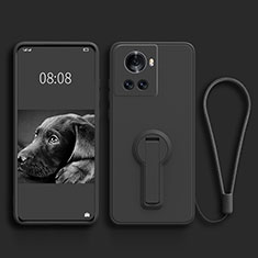 Coque Ultra Fine Silicone Souple Housse Etui avec Support pour OnePlus 10R 5G Noir