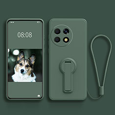 Coque Ultra Fine Silicone Souple Housse Etui avec Support pour OnePlus 11 5G Vert Nuit