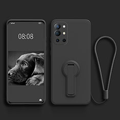 Coque Ultra Fine Silicone Souple Housse Etui avec Support pour OnePlus 9R 5G Noir