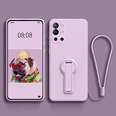 Coque Ultra Fine Silicone Souple Housse Etui avec Support pour OnePlus 9R 5G Violet Clair